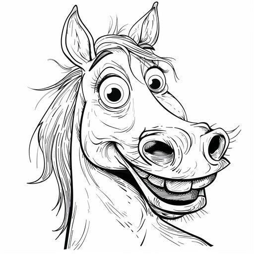 Goofy horse hat embroidery