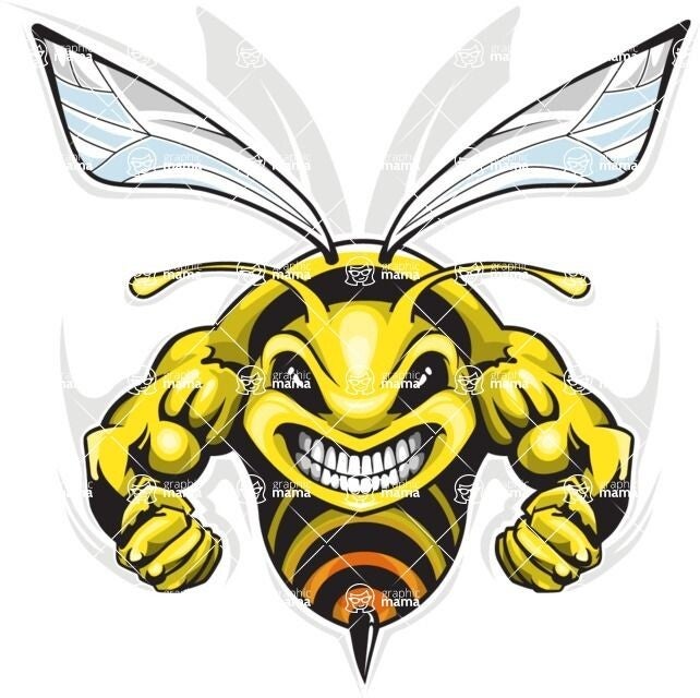 Hornet embroidery design